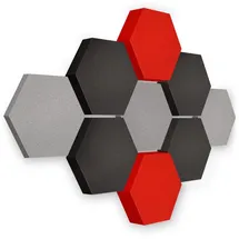 platino24 Akustikpaneel Edition LOFT rot 9 St. Ø 300 cm