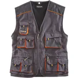 Terratrend Weste Gr.50 dunkelgrau/schwarz/orange