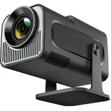 Juqoyue HY320 Mini Neuer Nativer 720P Android 11 4K-Projektor 300ANSI Wifi6 BT5.0 Outdoor Tragbarer 180°-Projektor EU-Stecker