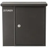 Heibi Briefkasten mit integriertem Zeitungsfach grafit (43661-039)