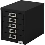 ML-Design Aktenschrank mit 5 Schubladen 28x38x33 cm, Schwarz, Metall 38x33x28 Arbeitszimmer, Aktenschränke