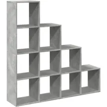 vidaXL Bücherregal 4 Stufen 131,5 x 29 x 131,5 cm Betongrau