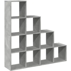vidaXL Bücherregal 4 Stufen 131,5 x 29 x 131,5 cm Betongrau