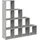 vidaXL Bücherregal 4 Stufen 131,5 x 29 x 131,5 cm Betongrau