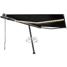 vidaXL LED Automatische Markise 450 x 300 cm anthrazit inkl. Windsensor 3069774