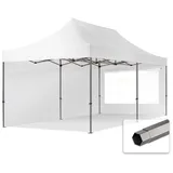 TOOLPORT Faltpavillon Premium Stahl 40mm, Seitenteile weiß