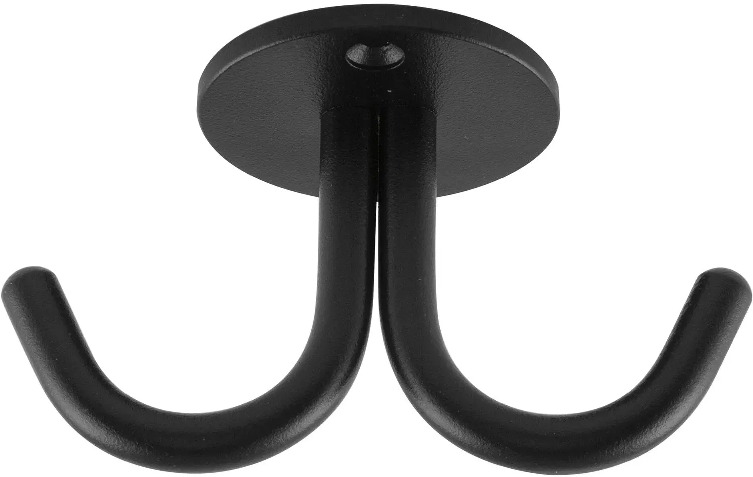 Zweifach-Haken Delta Höhe 59 mm, Breite 100 mm, Stahl schwarz Feinstruktur