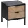 5 five simply smart Nachtschrank Chevrons 50 x 40 x 45 cm Schwarz