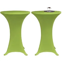 vidaXL Stehtischhusse Grün 70 x 70 cm 4er Set
