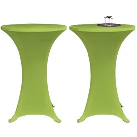 vidaXL Stehtischhusse Grün 70 x 70 cm 4er Set