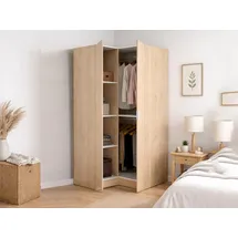 Dmora Eckschrank Elgon 91 x 184 x 90,5 cm Braun