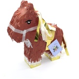 Nislai Pferd Pinata | Ideal als Pinata Geburtstag | Pinata Hochzeit | Geschenkidee | Pferd Party Dekoration oder als Pinataspiel | u. 43x33x10 cm