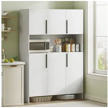 Homcom Küchenbuffet mit Arbeitsplatte 119 x 40 x 175 cm Weiß