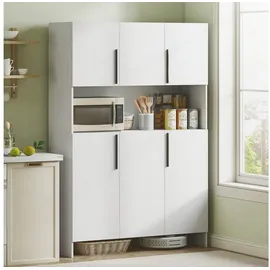 Homcom Küchenbuffet mit Arbeitsplatte 119 x 40 x 175 cm Weiß