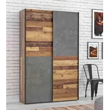 EFFEZETA Ozula Schwebetürenschrank 120 x 190,5 x 42 cm grau