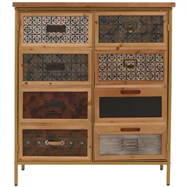 Mendler Apothekerkommode 94 x 80 x 35 cm Weiß/Blau