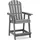 Costway Hoher Adirondack Stuhl Gartenstuhl 85 x 85 x 119 cm grau