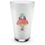 Mr. & Mrs. Panda Glas Marienkäfer Fliegenpilz - Transparent - Geschenk, Latte Macchiato, Ca, Premium Glas, Inspirierende Sprüche