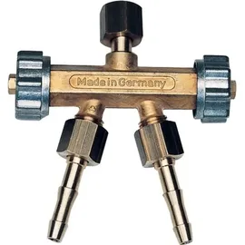RIEF Doppelabzweigventil Sauerstoff 1/4" rechts