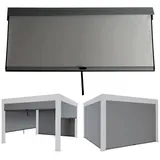 Seitenwand für Pergola HWC-L46AM, Pavillon Rollo Ersatzseitenwand, Stoff/Textil sturmfest 3x4m - anthrazit