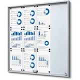 Showdown Displays Schaukasten SLIM mit Schiebetüren - 12x DIN A4