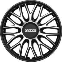 Sparco SPC1696SVBK Set Wheel Covers Roma 16-inch Silver/Black, Pulgadas