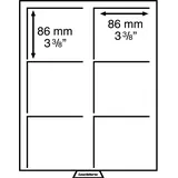 Leuchtturm 331319 Münzbox XL - Facheinteilung: 2 x 3 - Innenformat: 86 x 86 x 22 mm - eckige Fächer - Rauchfarben