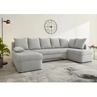 Wohnlandschaft JOCKENHÖFER GRUPPE "U-Form, B: 260 cm", grau (hellgrau 485, 29), B:260cm T:85cm, Korpus: 100% Polyester;Kissen: 100% Polyester, Sofas, Wohnlandschaft, mit Bettfunktion & Bettkasten