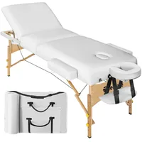 Tectake tectake® 3 Zonen Massageliege Breite 70 cm, Polsterung 10 cm, mit Holzgestell, 218 x 102 x 90 cm