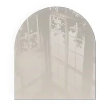 Tulup Kaminplatte Glas 80 x 70 cm Creme