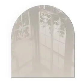 Tulup Kaminplatte Glas 80 x 70 cm Creme