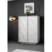 INOSIGN Highboard »Carrara« grifflos weiß