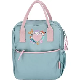 depesche princess mimi Depesche 12571 Princess Mimi Wild Forest - Rucksack Grün und Rosa mit Waldtieren, Täschchen mit Reißverschluss