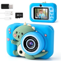 Yabtf Kinderkamera, Kinder Kamera mit 1080P 2,0-Zoll-Bildschirm, Fotoapparat Kinder mit 32GB SD-Karte, Selfie Digitalkamera Kinder Fotokamera, Spielzeugkamera VideoKamera für Kinder 3-12 Jahre (Blau)