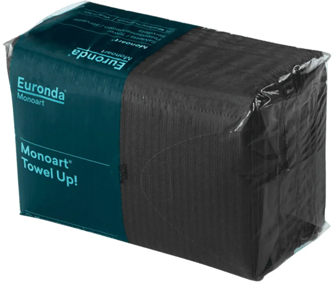 check-up Einmalservietten TOWEL UP Black