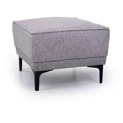 Polsterhocker PLACES OF STYLE "Oland", grau (hellgrau), B:56cm H:45cm T:58cm, Struktur 100% Polyester Struktur weich, Struktur 100% Polyester Luxus-Mircofaser, Struktur 100% Polyester Webstoff, Hocker, passend zur Serie OLAND