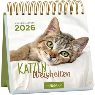 arsEdition Mini-Wochenkalender Katzenweisheiten 2026