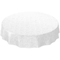 ANRO Wachstuchtischdecke Wachstuch abwaschbar Tischdecke Blumen Einfarbig Uni Weiß