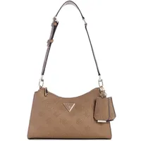 GUESS Damen Cresidia Top Zip Shoulder Bag Schultertasche, Reißverschluss Oben, Dark Taupe - Einheitsgröße