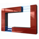 Vladon Wohnwand, Bordeaux, Holzwerkstoff, 262x182.5x39 cm, Wohnzimmer, Wohnwände, Wohnwand-Sets