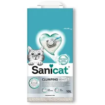 Sanicat Clumping White Unscented 10L Bentonit Katzenstreu