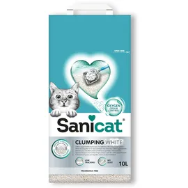 Sanicat Clumping White Unscented 10L Bentonit Katzenstreu