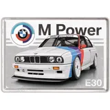 Nostalgic-Art Blechpostkarte - BMW Motorsport - M Power E30