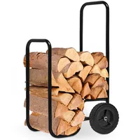 Gardebruk Kaminholzwagen Groß Stahl 105 x 56 x 45 cm 80 kg Schwarz