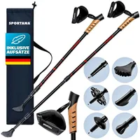Sportana Nordic Walking Stöcke 68 bis 135 cm rot