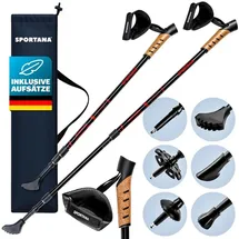 Sportana Nordic Walking Stöcke 68 bis 135 cm rot