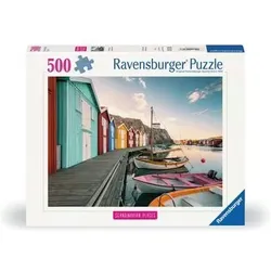 RAVENSBURGER 12000847 Puzzle 500 Teile Bootshäuser in Smögen, Schweden