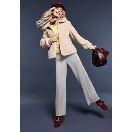 Cartoon Plüschjacke mit Eingrifftaschen in Ivory cream), | Gr.: 38