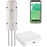 Luminea Home Control Smarter,ZigBee-Boden-Feuchtigkeits-&Temperatursensor & Zigbee Gateway