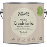 Wandfarbe Kreidefarbe Schöner Wohnen Feines Hellgrau 2,5L + Farbroller-Set